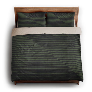 Euclid Black & Green king - microfiber - Natural Backing