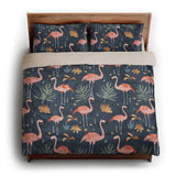 Flamingo Paradise king - microfiber - Natural Backing