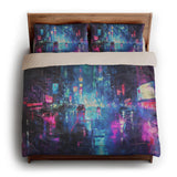 Dystopia Cityscape king - microfiber - Natural Backing
