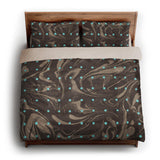 Acid Burn Brown & Carolina Blue king - microfiber - Natural Backing