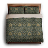 Agnes Deep Olive king - microfiber - Natural Backing
