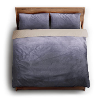 Kieran Watercolor Indigo Ombre king - microfiber - Natural Backing