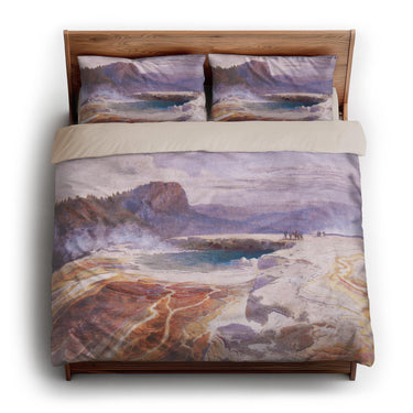 Yellowstone Great Blue Springs king - microfiber - Natural Backing