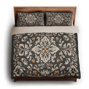 Annette Vintage Black & Yellow king - microfiber - Natural Backing