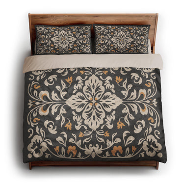 Annette Vintage Black & Yellow king - microfiber - Natural Backing