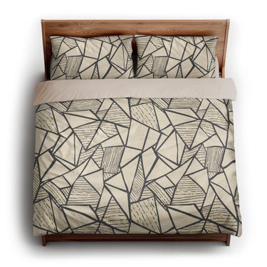 Harlan Ivory & Black king - microfiber - Natural Backing