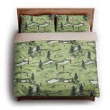 Out on the Links king - microfiber - Natural Backing
