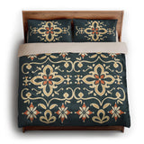 Vanessa Blue & Gold king - microfiber - Natural Backing