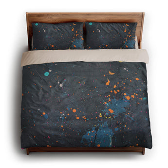 Jacob Navy & Orange king - microfiber - Natural Backing