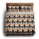 Tribal Birds Ivory king - microfiber - Natural Backing
