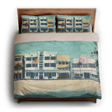 Art Deco Beach king - microfiber - Natural Backing