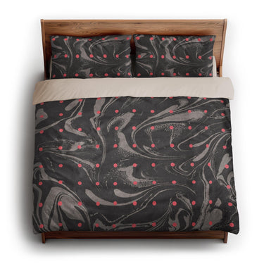Acid Burn Greige & Infrared king - microfiber - Natural Backing
