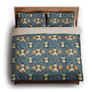 Musical Chimps king - microfiber - Natural Backing