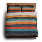 Brush Stripes Multicolor king - microfiber - Natural Backing