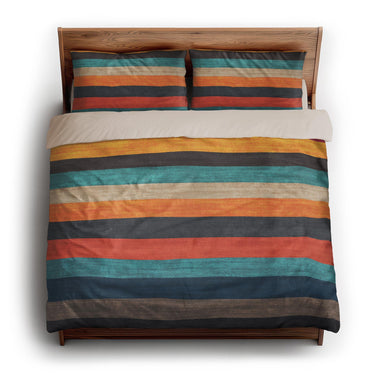 Brush Stripes Multicolor king - microfiber - Natural Backing