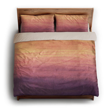 Imogen Watercolor Orange & Purple Ombre king - microfiber - Natural Backing