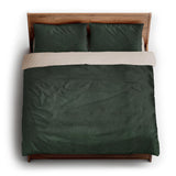 Keanu Watercolor Dark Green Ombre king - microfiber - Natural Backing