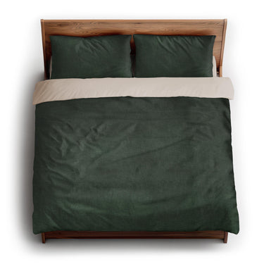 Keanu Watercolor Dark Green Ombre king - microfiber - Natural Backing