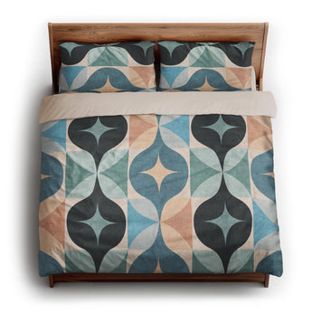 Maxine Seafoam & Peach king - microfiber - Natural Backing