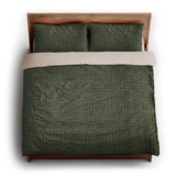 Terra Olive Green king - microfiber - Natural Backing