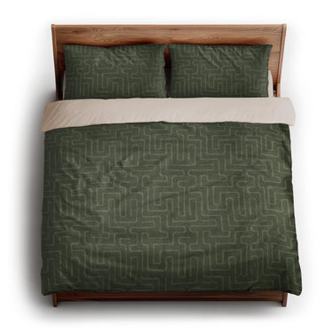 Terra Olive Green king - microfiber - Natural Backing