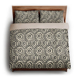 Torrance Black & Ivory king - microfiber - Natural Backing