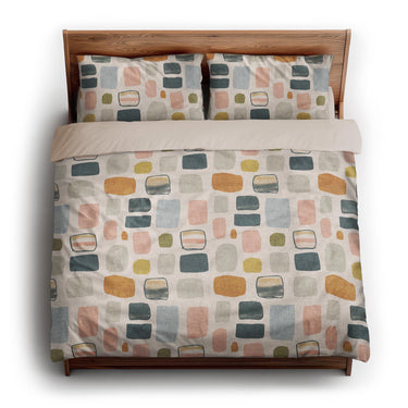 Calliope Ivory Multicolor king - microfiber - Natural Backing