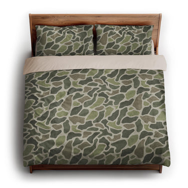 Duck Camo Green king - microfiber - Natural Backing