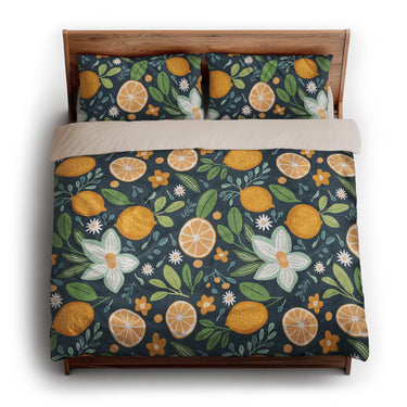 Lemon and Sage king - microfiber - Natural Backing