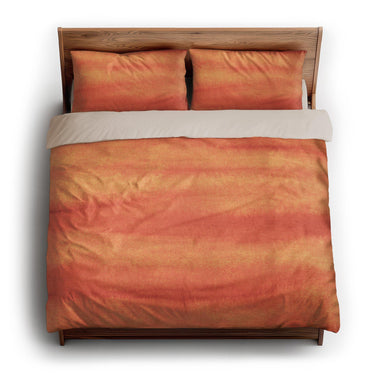Ophelia Watercolor Fire Orange Balayage king - microfiber - Natural Backing