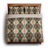Spokane Sage Green & Taupe king - microfiber - Natural Backing