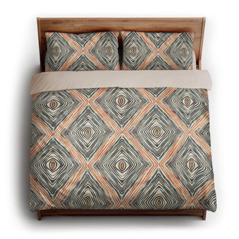 Boden Orange & Blue king - microfiber - Natural Backing
