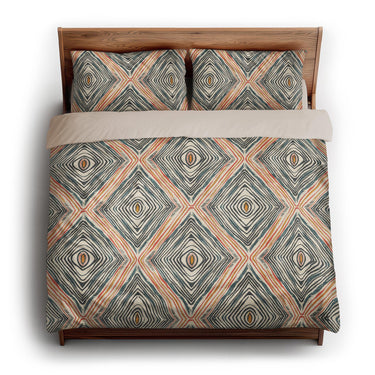 Boden Orange & Blue king - microfiber - Natural Backing