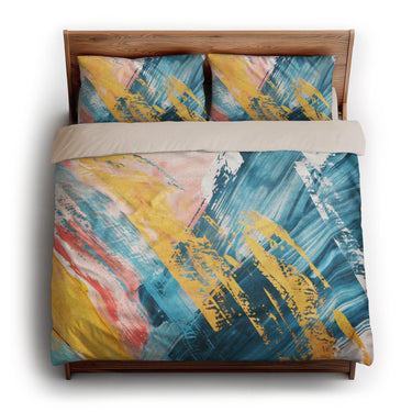 Egon Blue & Yellow king - microfiber - Natural Backing