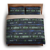 Ojai Blue & Green king - microfiber - Natural Backing