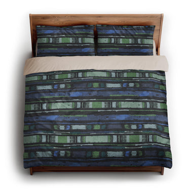 Ojai Blue & Green king - microfiber - Natural Backing