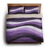 Sinuous Purple Monochrome king - microfiber - Natural Backing