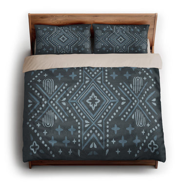 Durand Navy Blue king - microfiber - Natural Backing