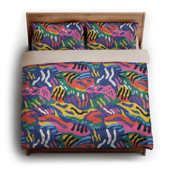 Giulia Multicolor king - microfiber - Natural Backing