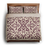 Floranna Ivory & Wine king - microfiber - Natural Backing