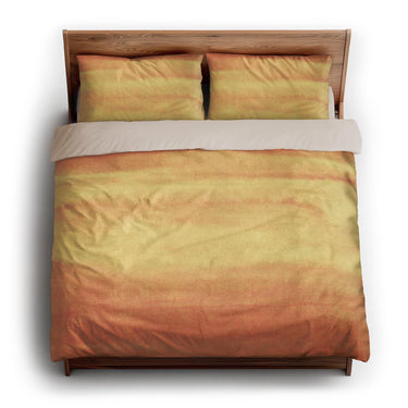 Jacinda Watercolor Fire Orange Ombre king - microfiber - Natural Backing