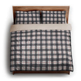 Wallace Plaid Navy & Red king - microfiber - Natural Backing