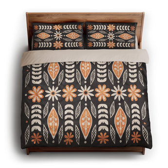 Topanga Black & Yellow king - microfiber - Natural Backing