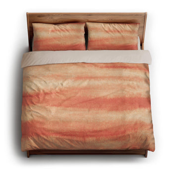 Ophelia Watercolor Peach Balayage king - microfiber - Natural Backing