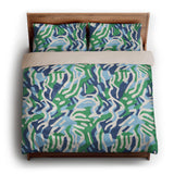 Leonardo Blue Green king - microfiber - Natural Backing