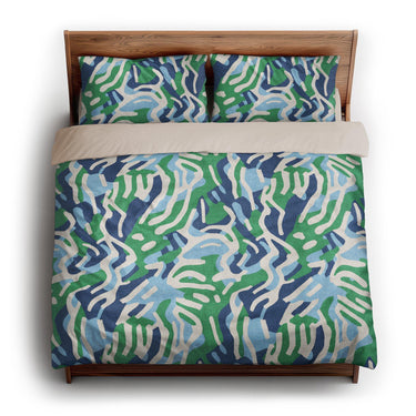 Leonardo Blue Green king - microfiber - Natural Backing