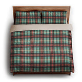 Ferguson Plaid Teal Red king - microfiber - Natural Backing