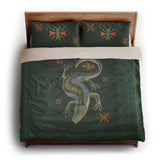 Hungry Alligator Green king - microfiber - Natural Backing