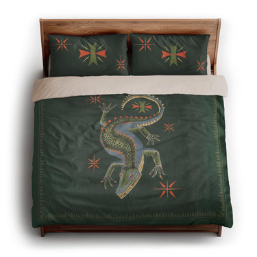Hungry Alligator Green king - microfiber - Natural Backing