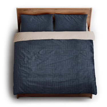 Terra Blue king - microfiber - Natural Backing